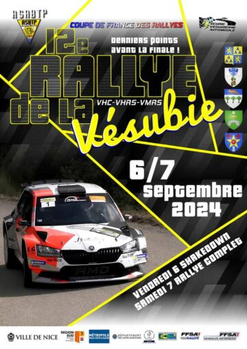 Affiche Rallye de la Vésubie 2024